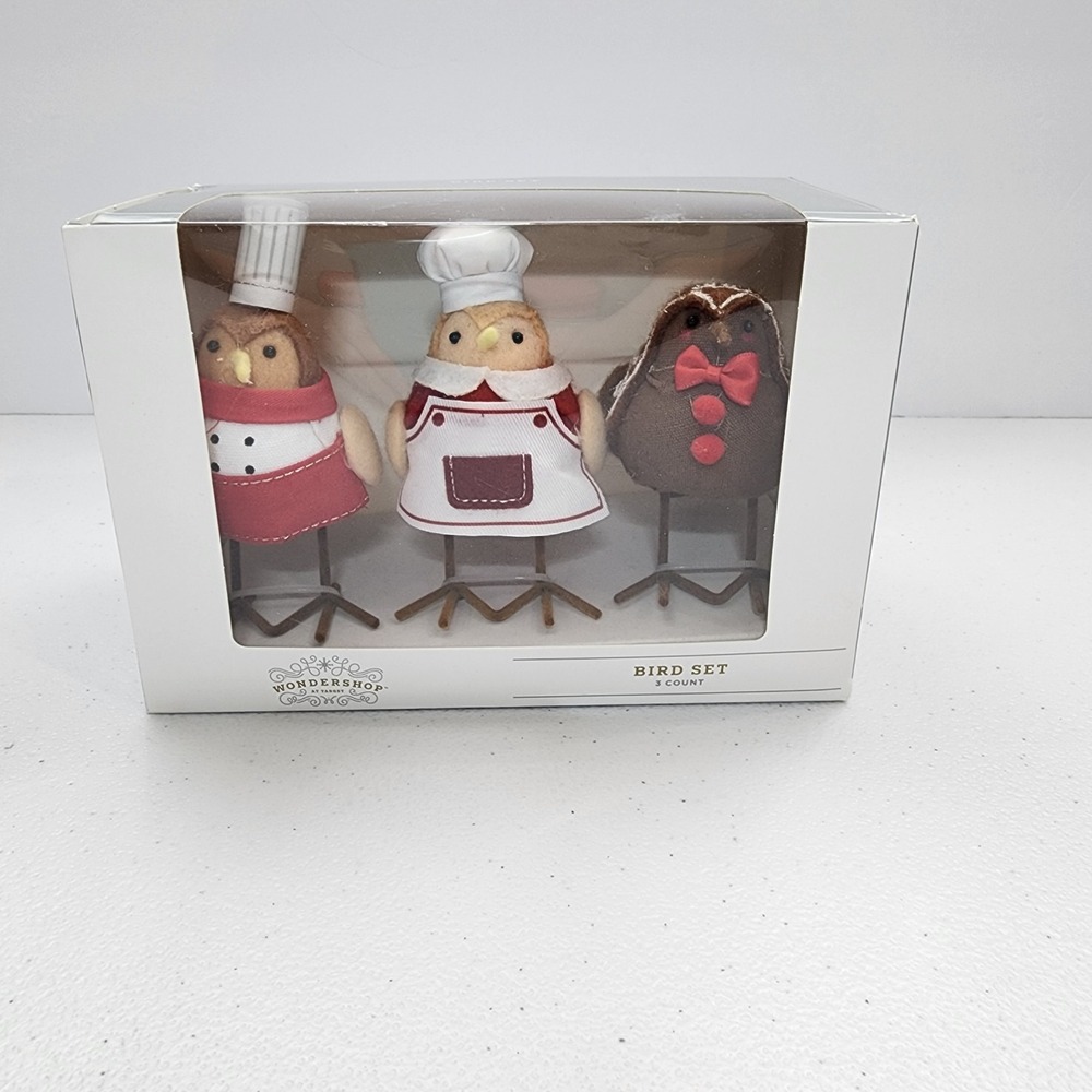 4.25" 3pk Christmas Featherly Friends Decor Cocoa and Candy Cane - Wondershop